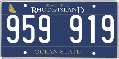 RI license plate 959919