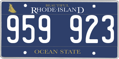 RI license plate 959923