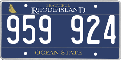 RI license plate 959924