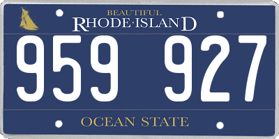 RI license plate 959927
