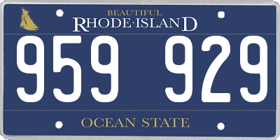 RI license plate 959929