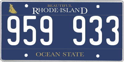 RI license plate 959933