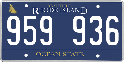 RI license plate 959936