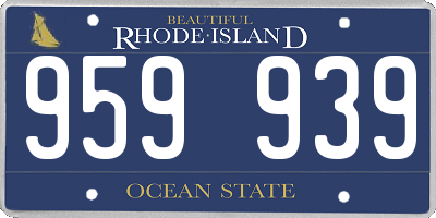 RI license plate 959939
