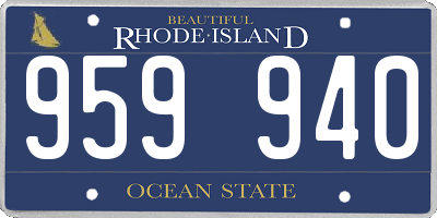 RI license plate 959940