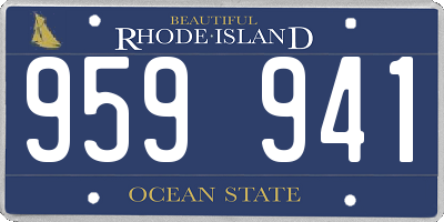 RI license plate 959941