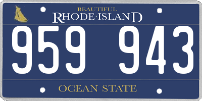 RI license plate 959943