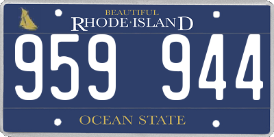 RI license plate 959944