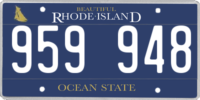 RI license plate 959948