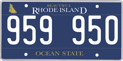 RI license plate 959950
