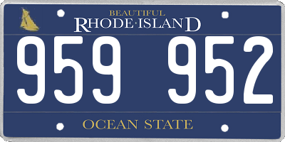 RI license plate 959952