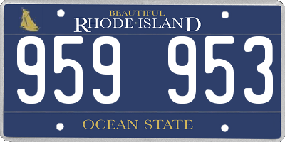 RI license plate 959953