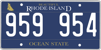 RI license plate 959954