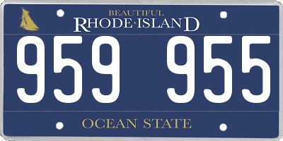 RI license plate 959955