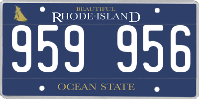 RI license plate 959956