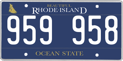 RI license plate 959958