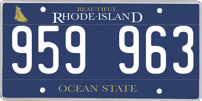 RI license plate 959963