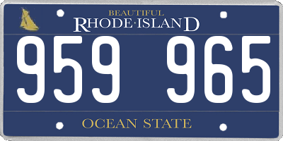 RI license plate 959965