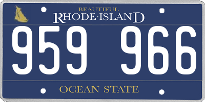 RI license plate 959966