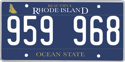 RI license plate 959968