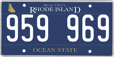 RI license plate 959969