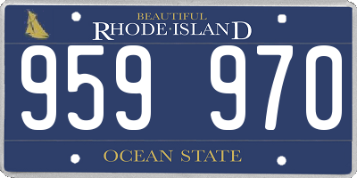 RI license plate 959970