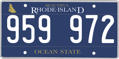 RI license plate 959972