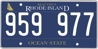 RI license plate 959977