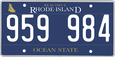 RI license plate 959984