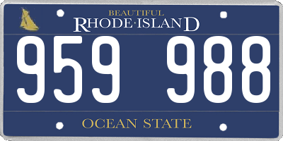 RI license plate 959988