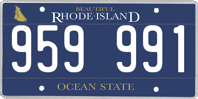 RI license plate 959991