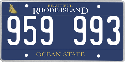 RI license plate 959993