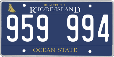 RI license plate 959994