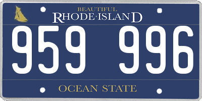 RI license plate 959996