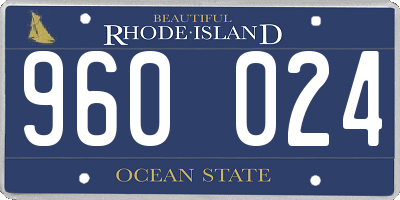 RI license plate 960024