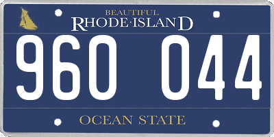 RI license plate 960044