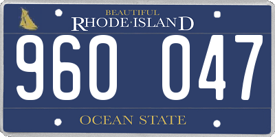 RI license plate 960047