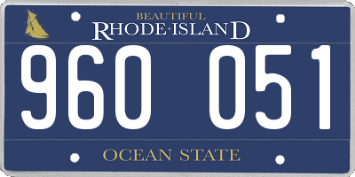 RI license plate 960051