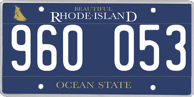 RI license plate 960053