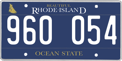 RI license plate 960054