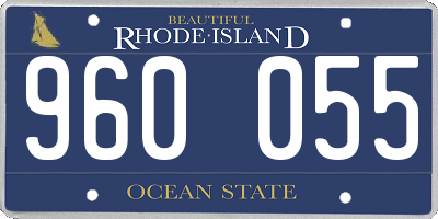 RI license plate 960055