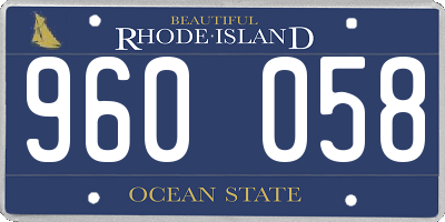 RI license plate 960058