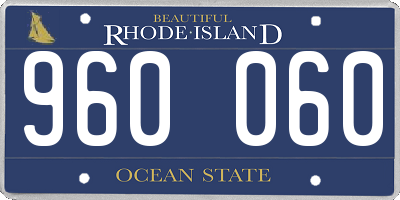 RI license plate 960060