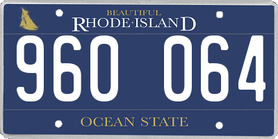 RI license plate 960064