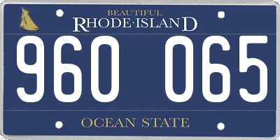 RI license plate 960065