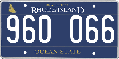 RI license plate 960066