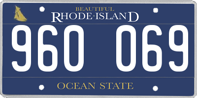 RI license plate 960069