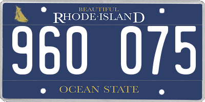 RI license plate 960075