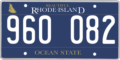 RI license plate 960082