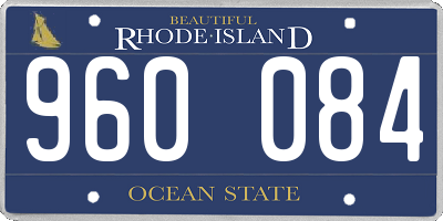 RI license plate 960084